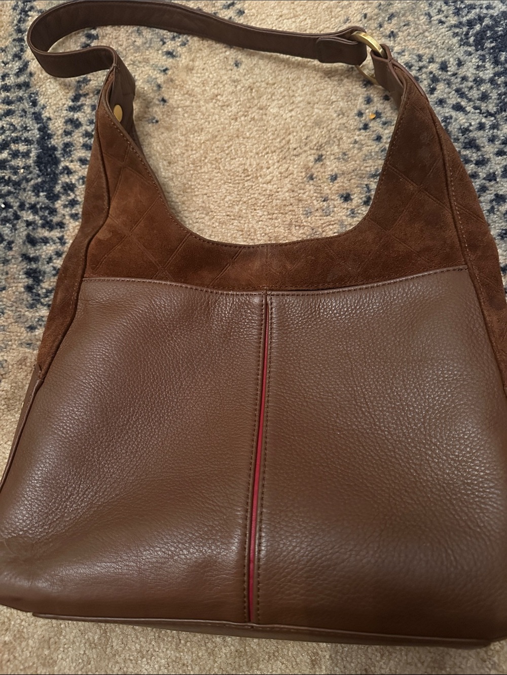 Hammitt Brown Leather and Suede Shoulder Bag
